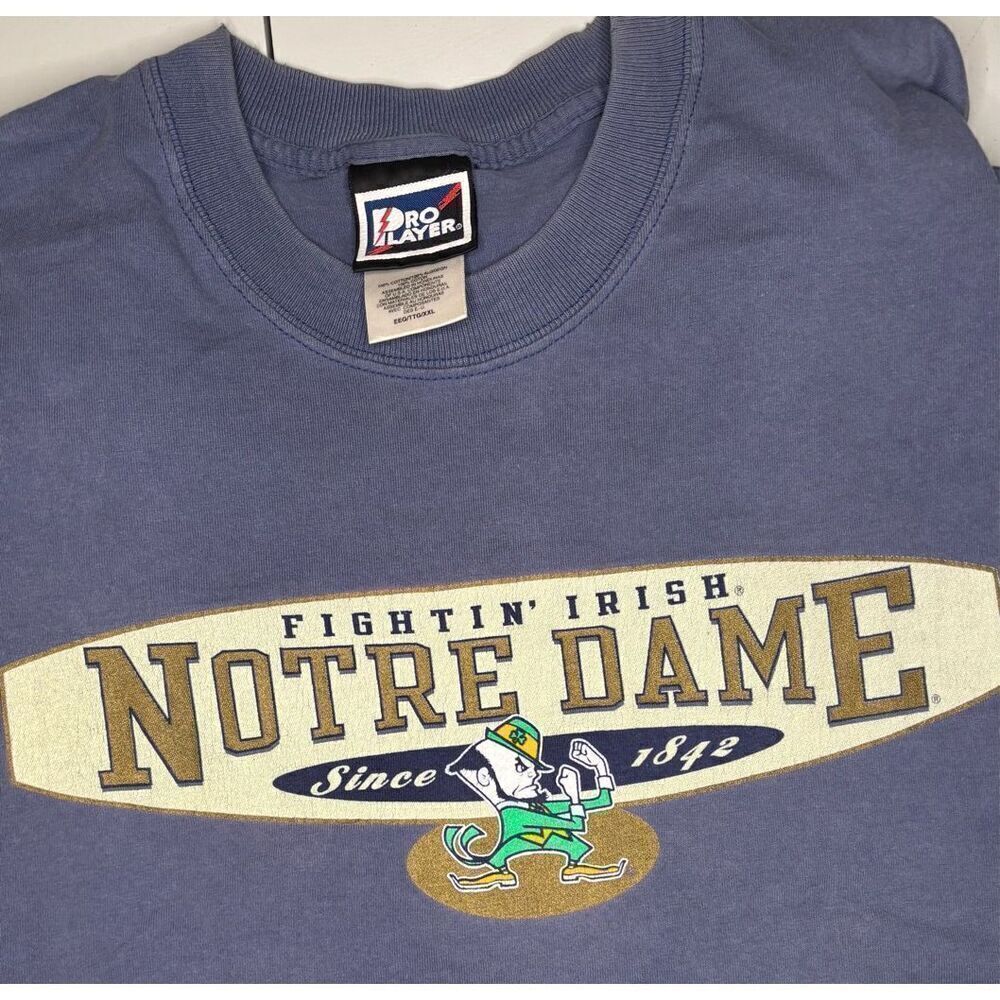 VTG 90s Pro Player Notre Dame Irish Good Fade T-Shirt 2XL XXL